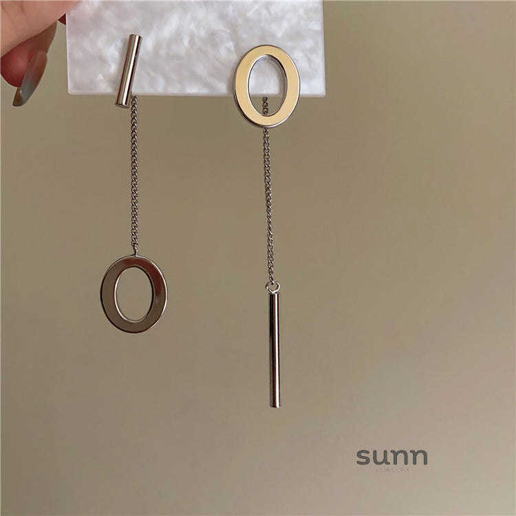 Gwen Asymmetric Geometric Earrings [L5I8CYVD]