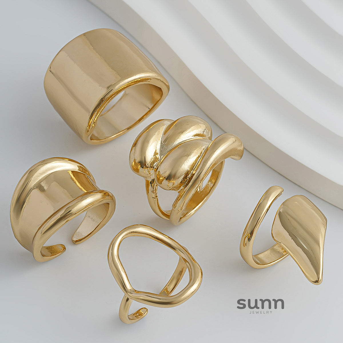 Gwen Irregular Ring Bracelet Set [ZL03FGCU]