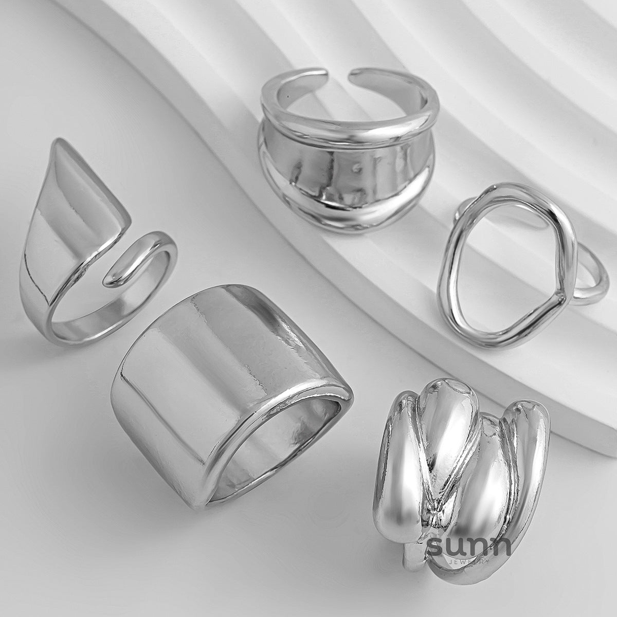Gwen Irregular Ring Bracelet Set [XY89072H]