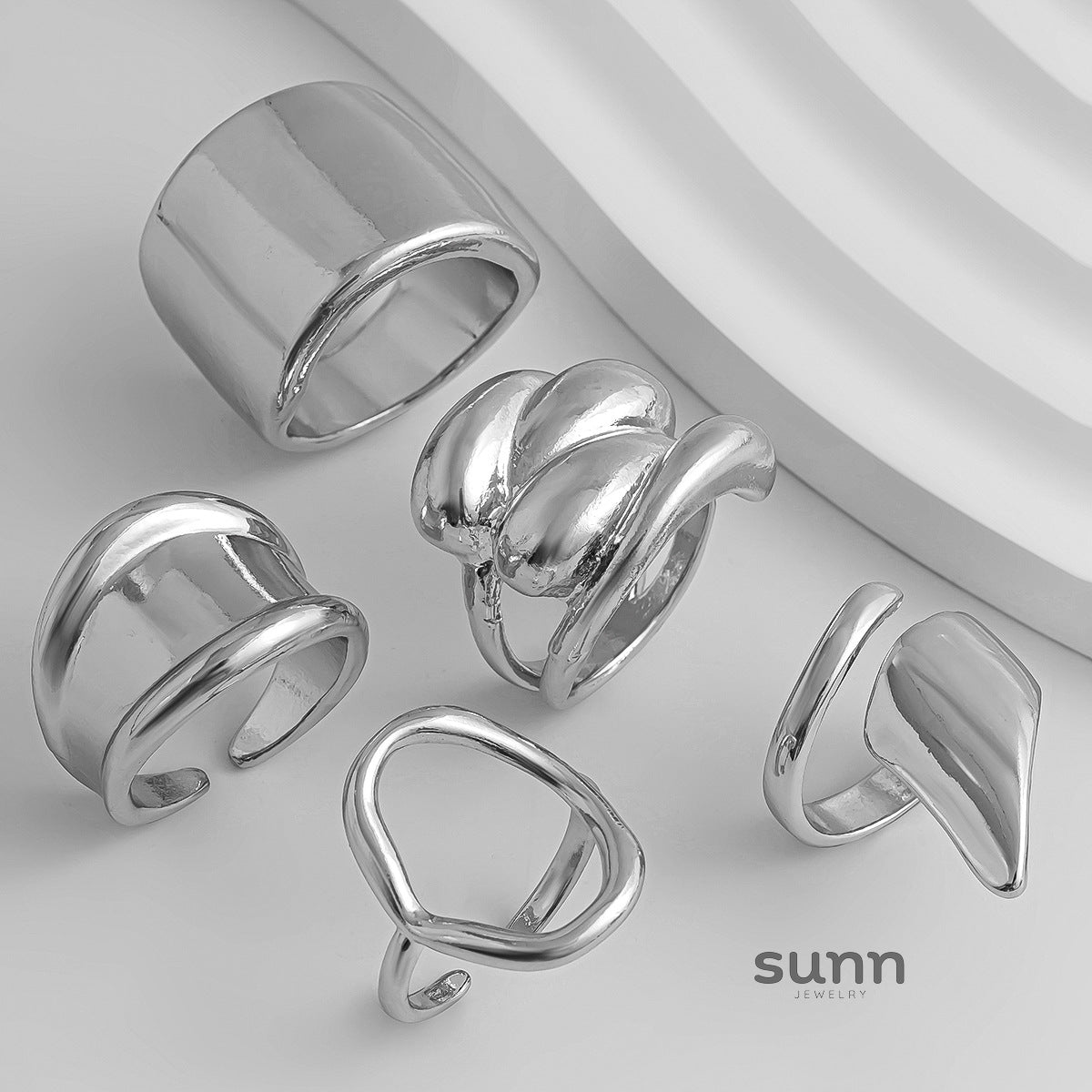 Gwen Irregular Ring Bracelet Set [EZO9B7QD]