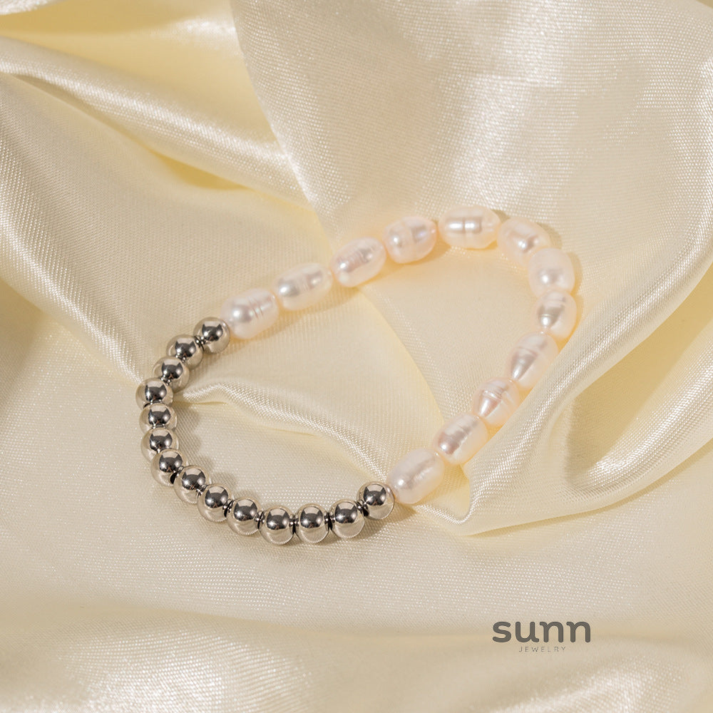 Habiba Dainty Pearl Chain Bracelet [0BXOWZ2P]