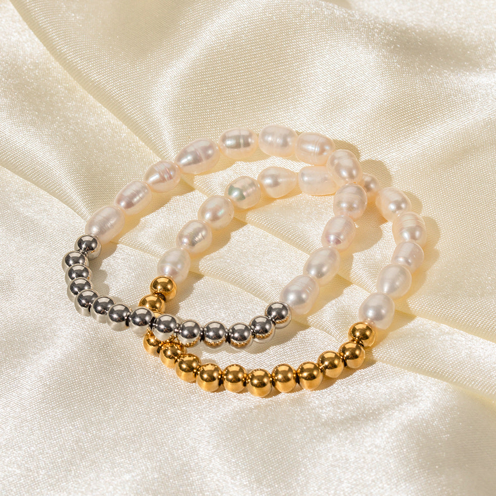 Habiba Dainty Pearl Chain Bracelet [MFTYY0I0]