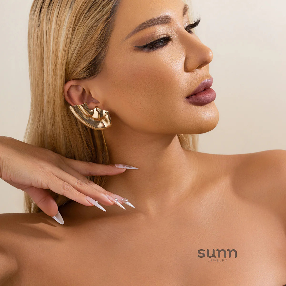 Habiba Geometric Stud Earrings