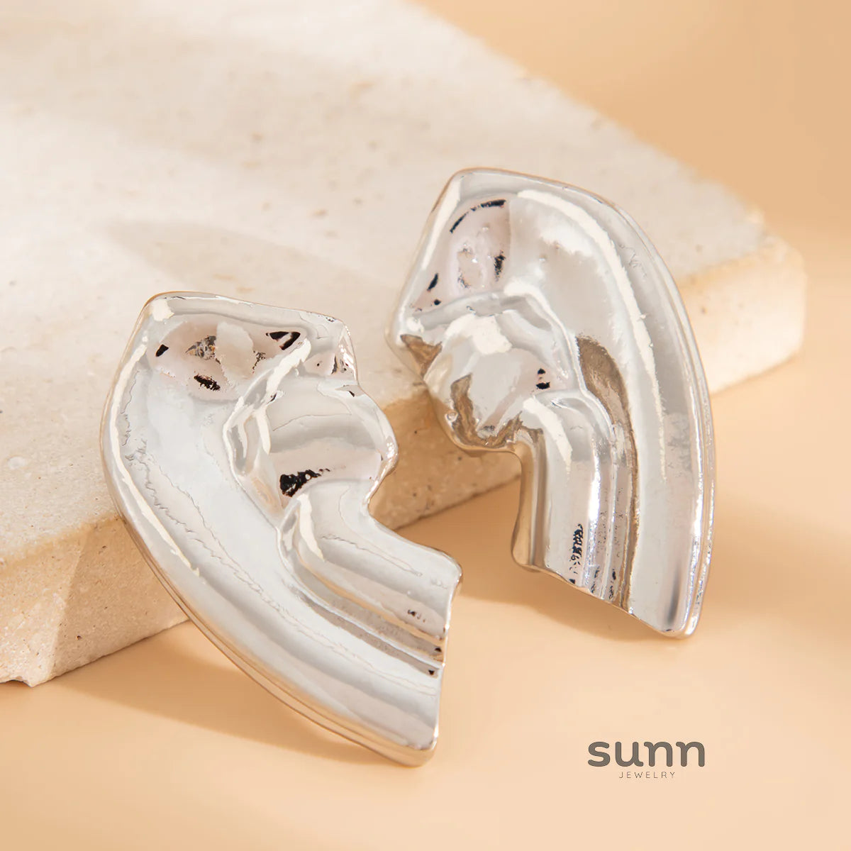 Habiba Geometric Stud Earrings