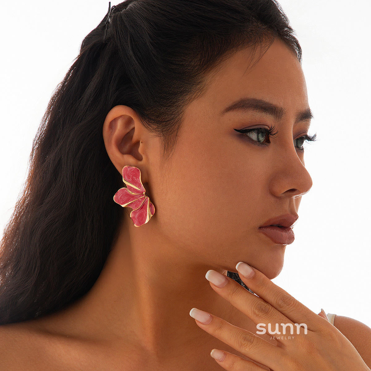 Hadasa Gradient Petal Drop Earrings [2HIF149C]