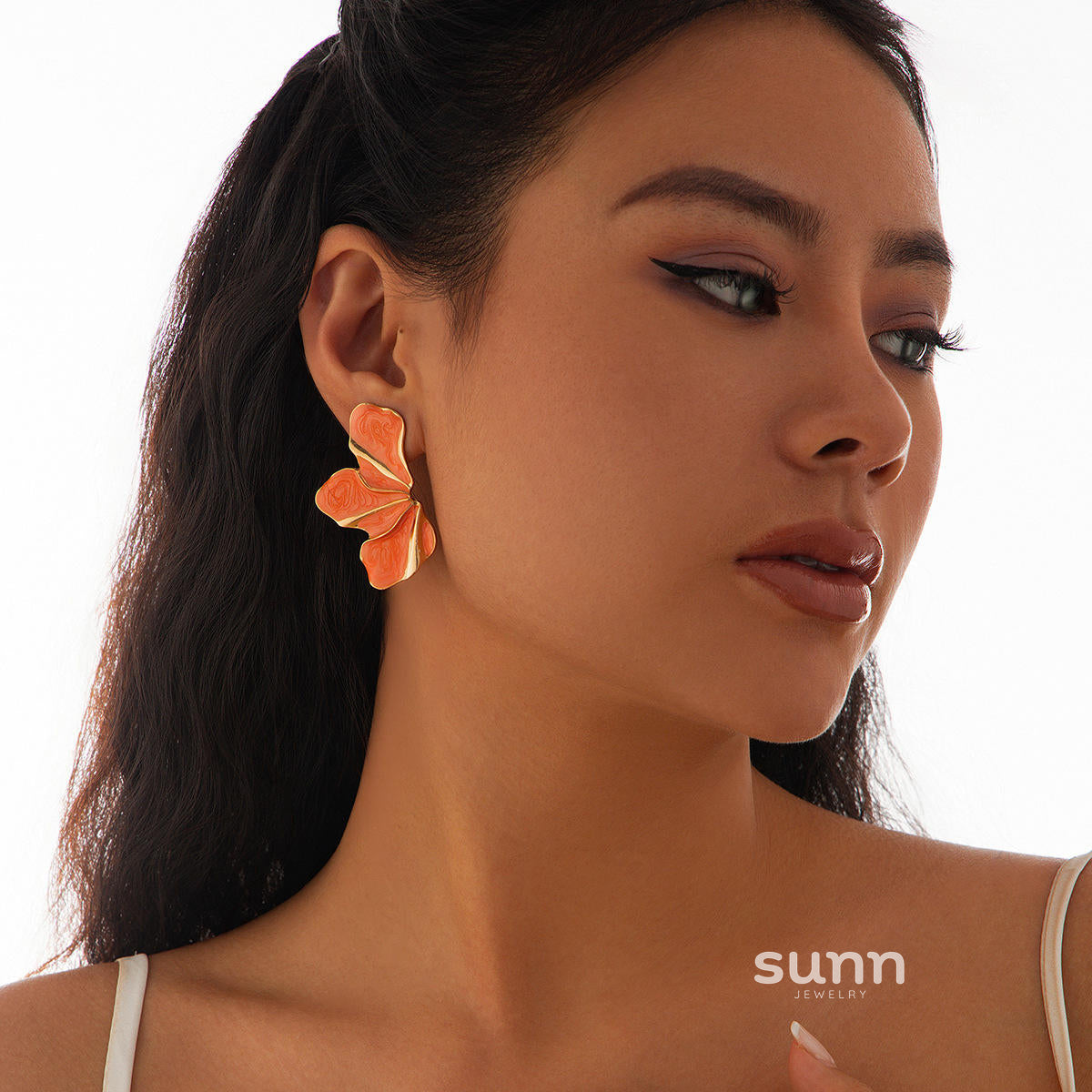 Hadasa Gradient Petal Drop Earrings [68XWX4OA]