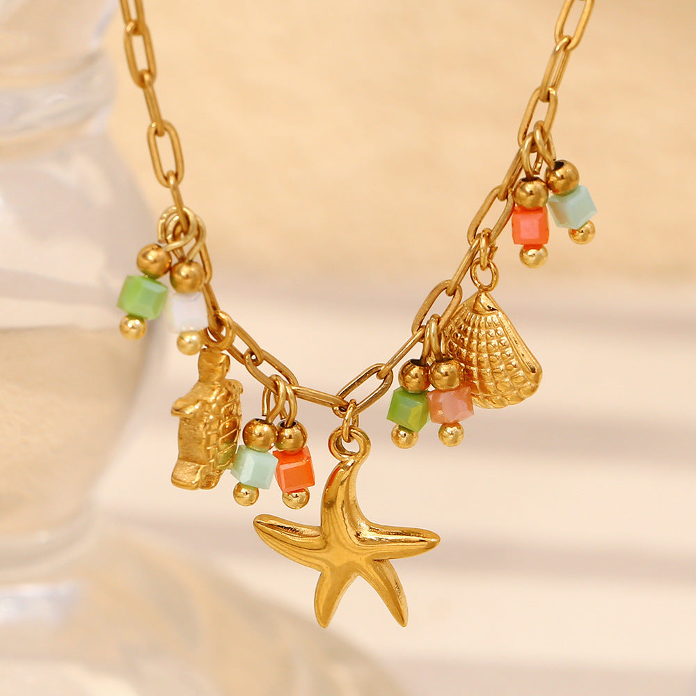 Hadeel Gold Ocean Shell Necklace [Z4KWPARZ]