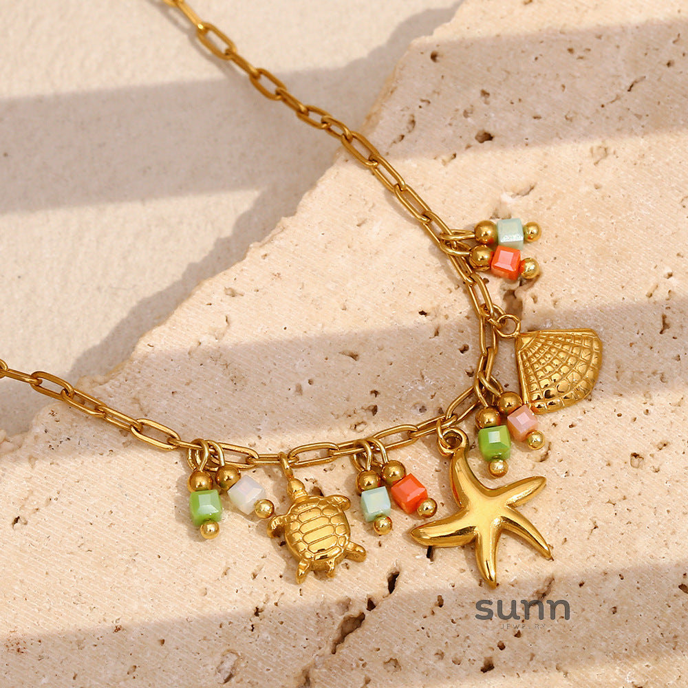 Hadeel Gold Ocean Shell Necklace [Z4KWPARZ]