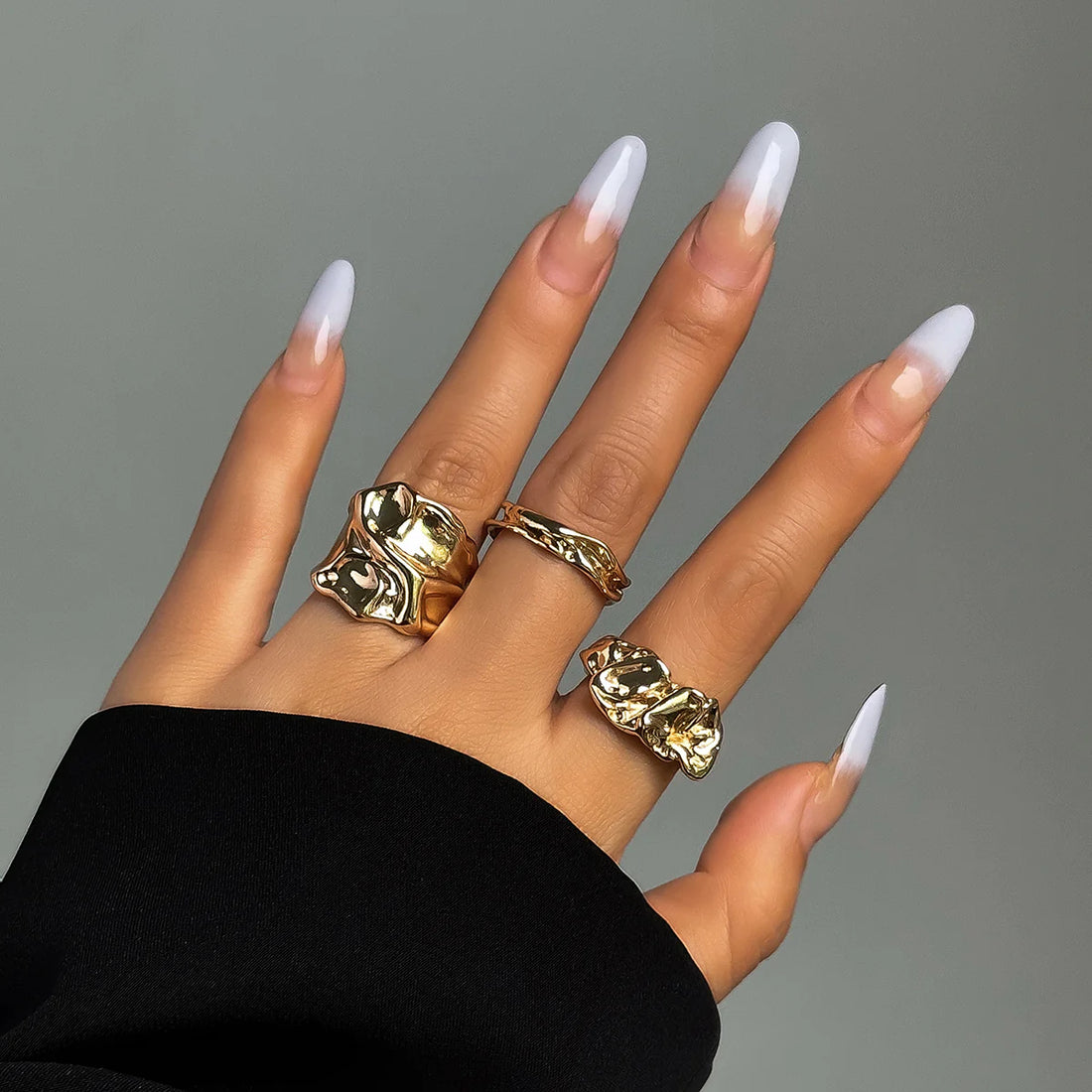 Hailey Pleated Ring Set