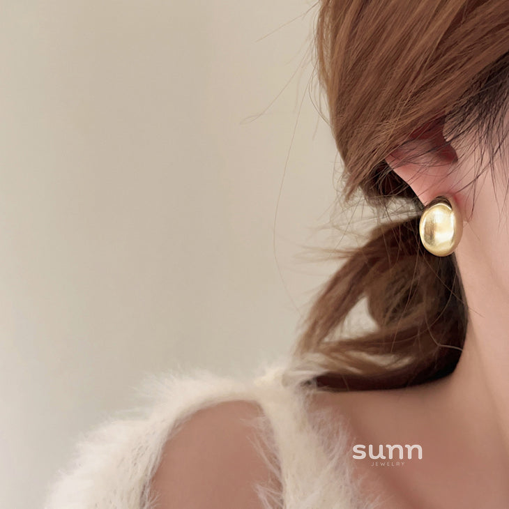 Haily Brushed Geometric Earrings [0OGO96WG]