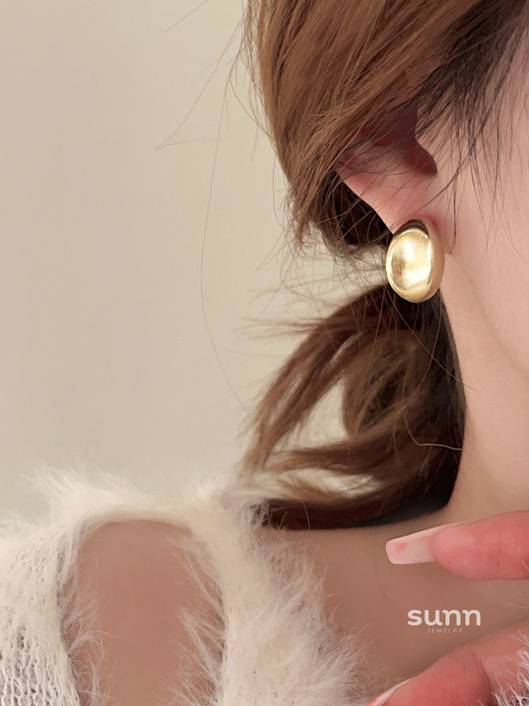 Haily Brushed Geometric Earrings [B7YUM0S6]