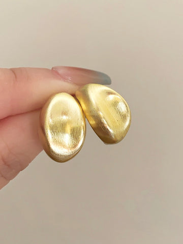 Haily Brushed Geometric Earrings [AG6Z021S]