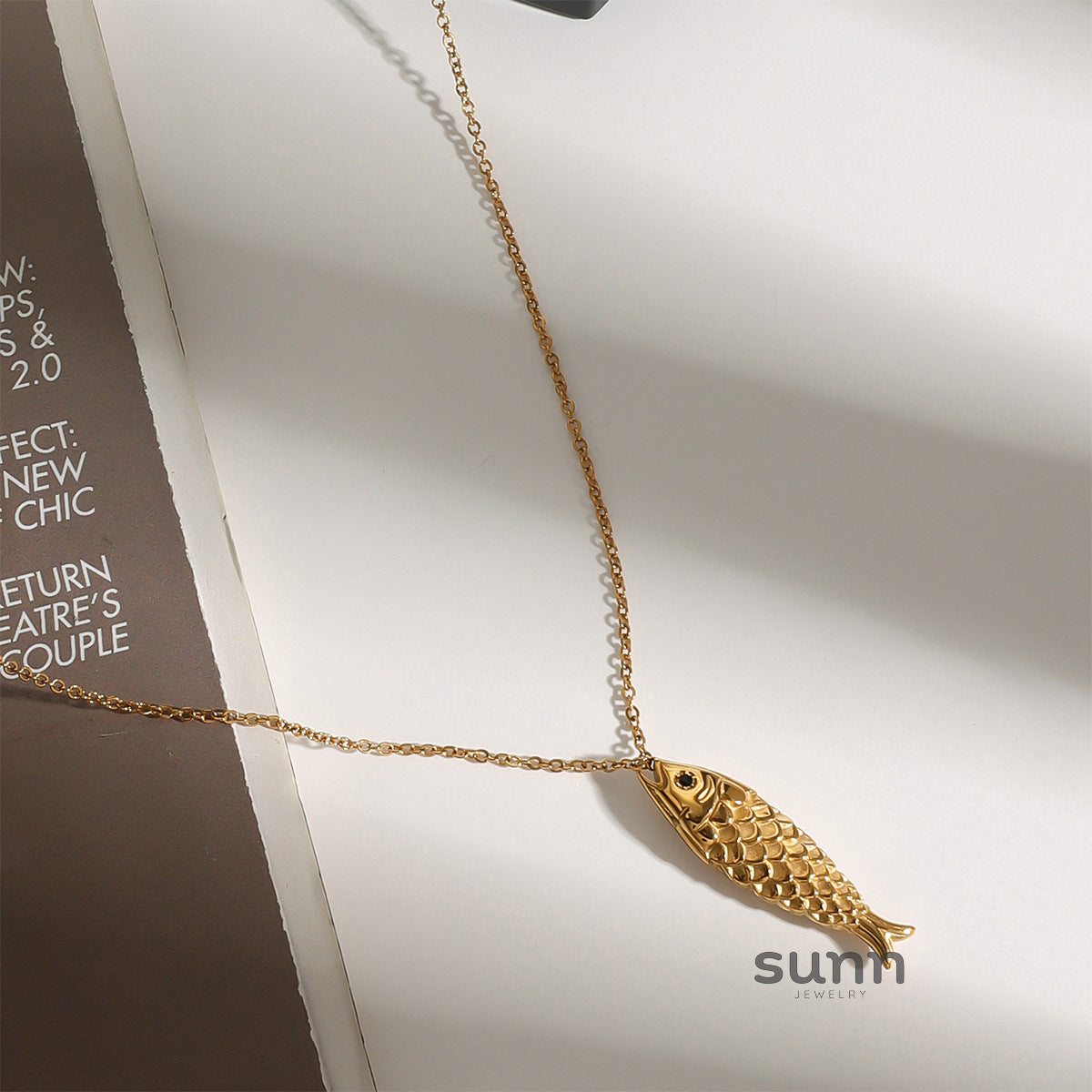 Haisley Titanium Geometric Necklace [EG9H09EC]