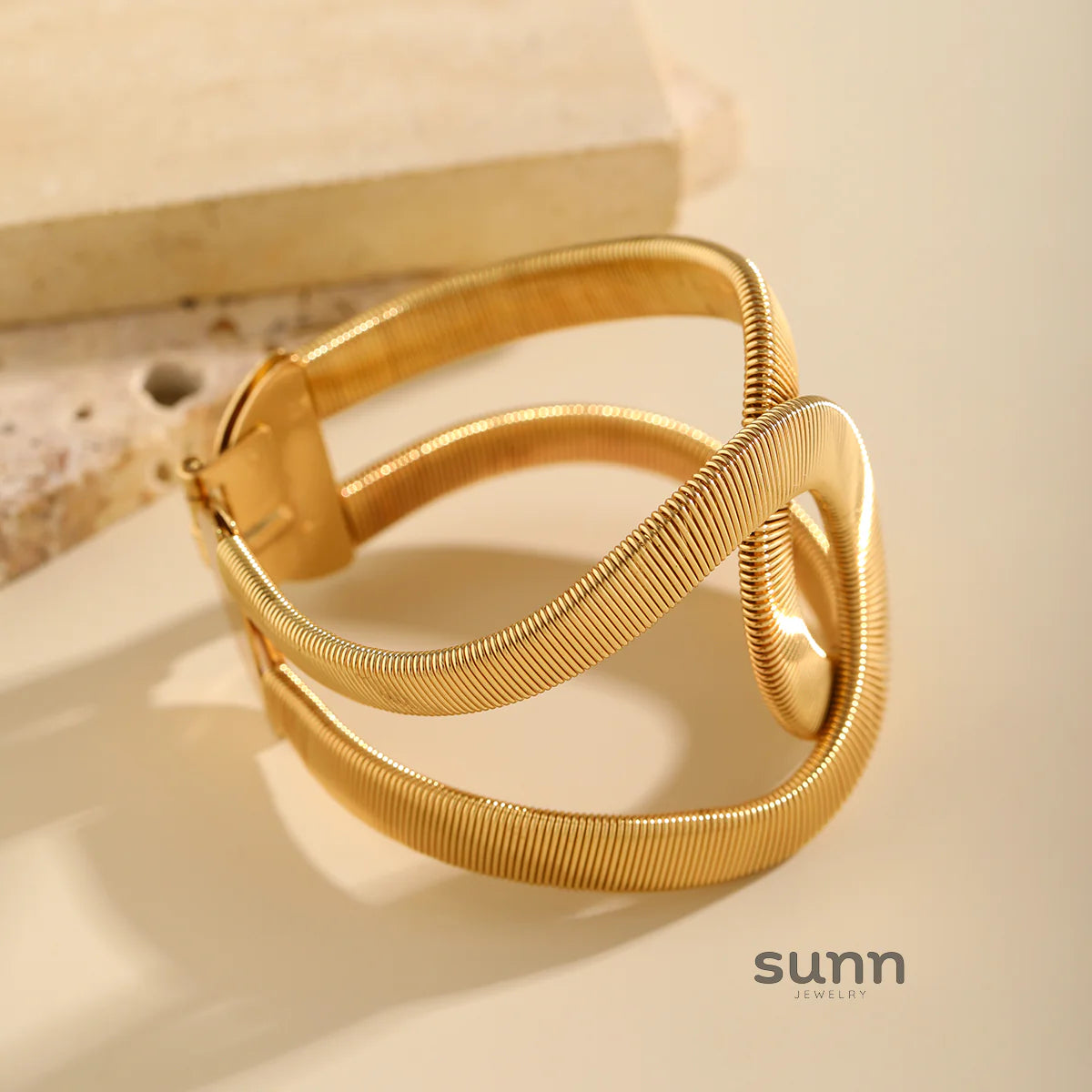 Hajra Striped Spring Bangle