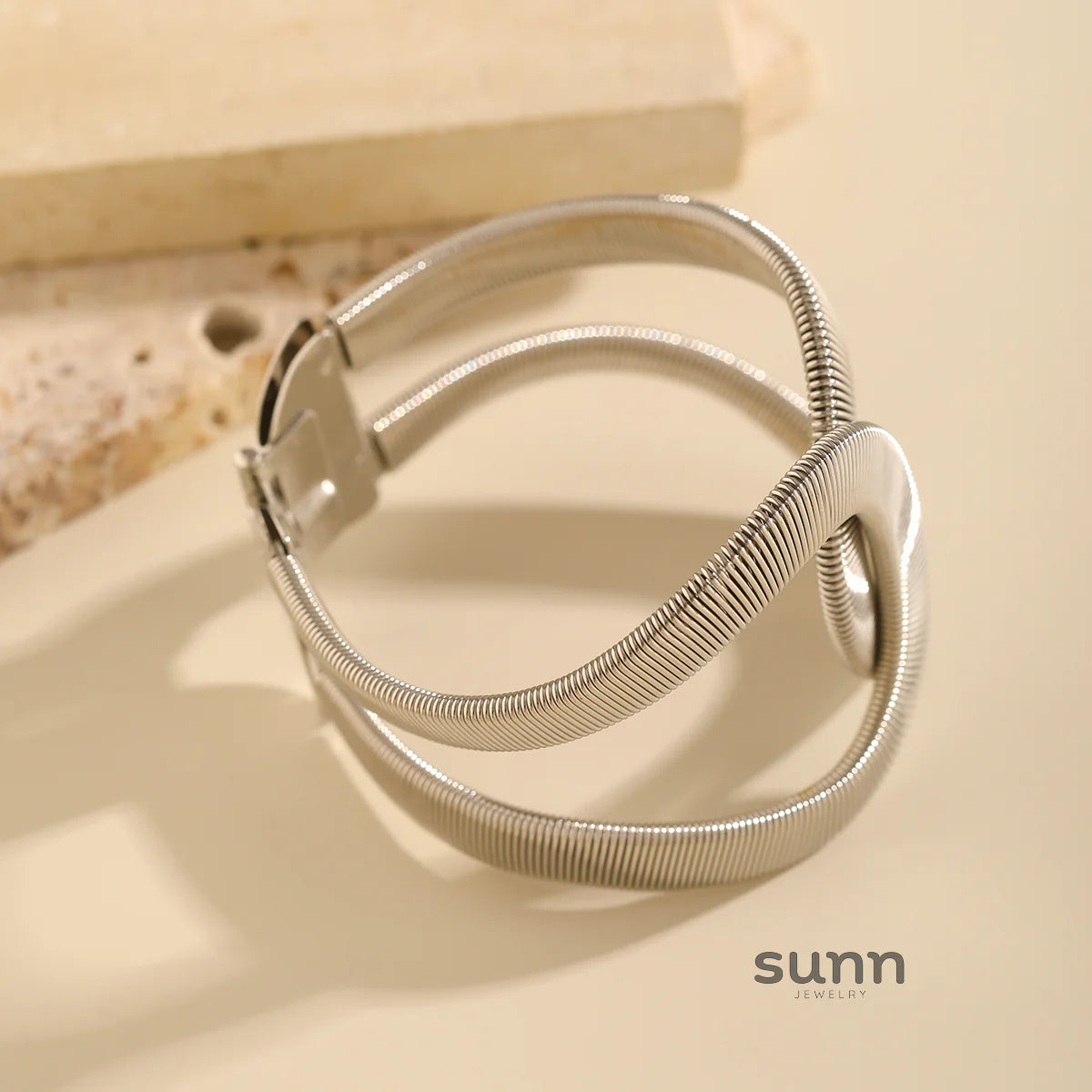 Hajra Striped Spring Bangle