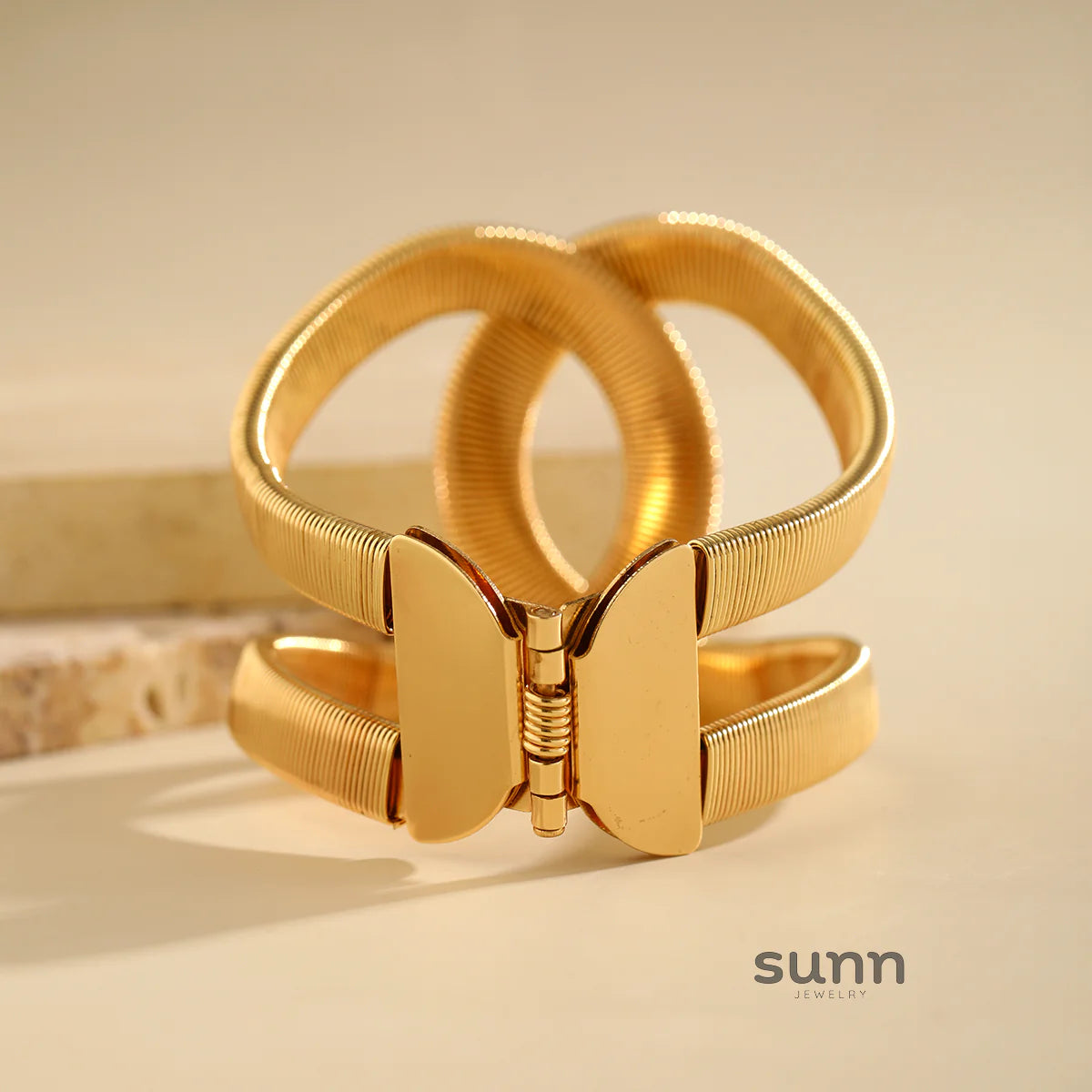 Hajra Striped Spring Bangle
