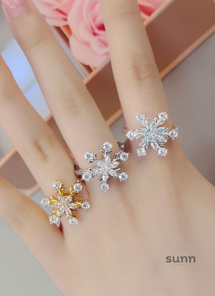 Haley Rotating Snowflake Ring [2QDQYDYI]