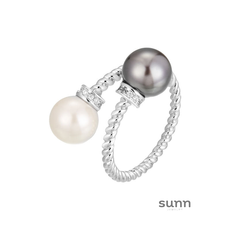 Haley Spiral Pearl Ring [1GNZA3BZ]
