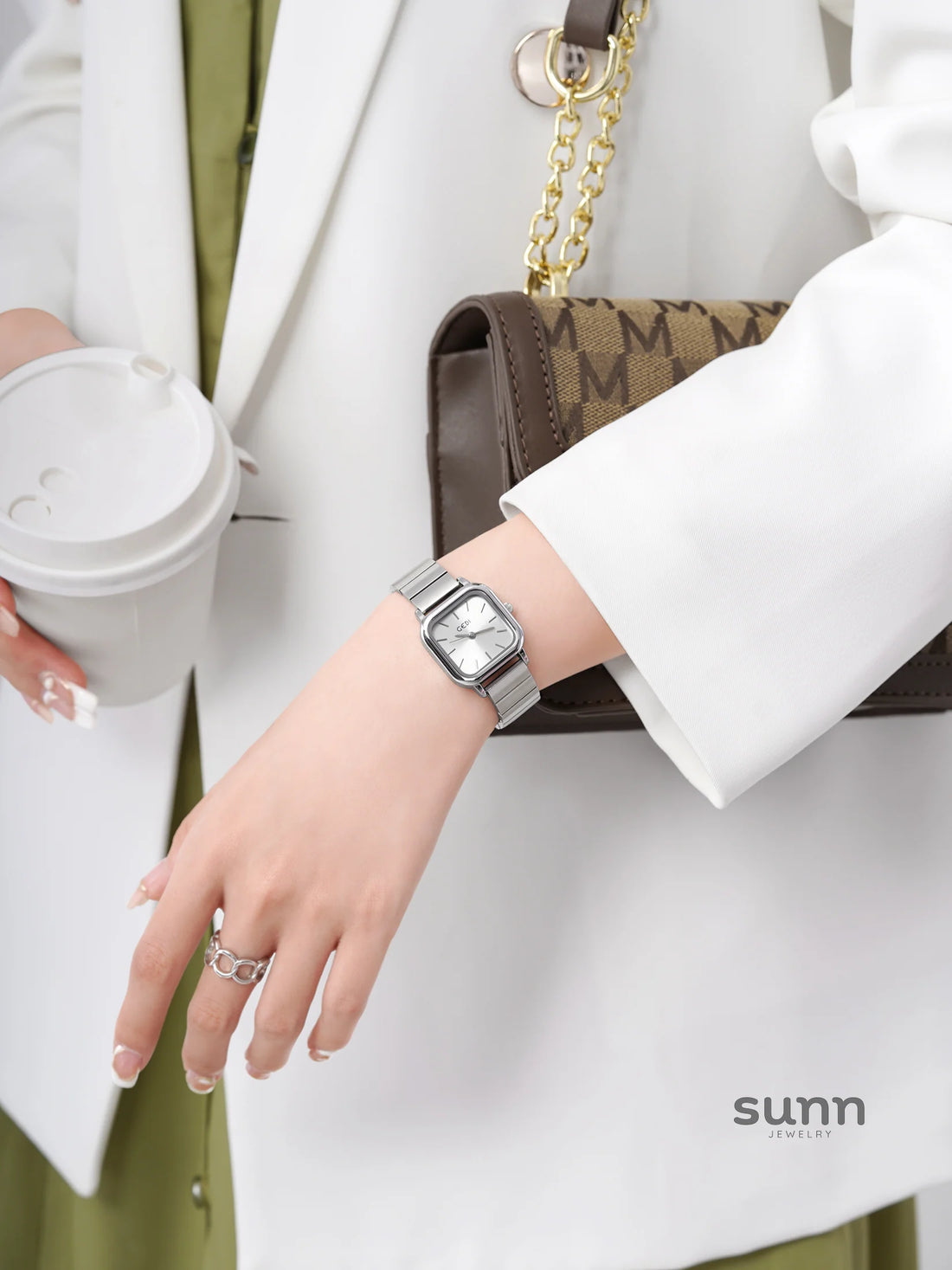 Halina Elegant Square Quartz Watch