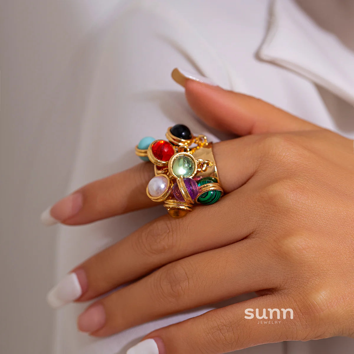 Halina Irregular Gemstone Ring