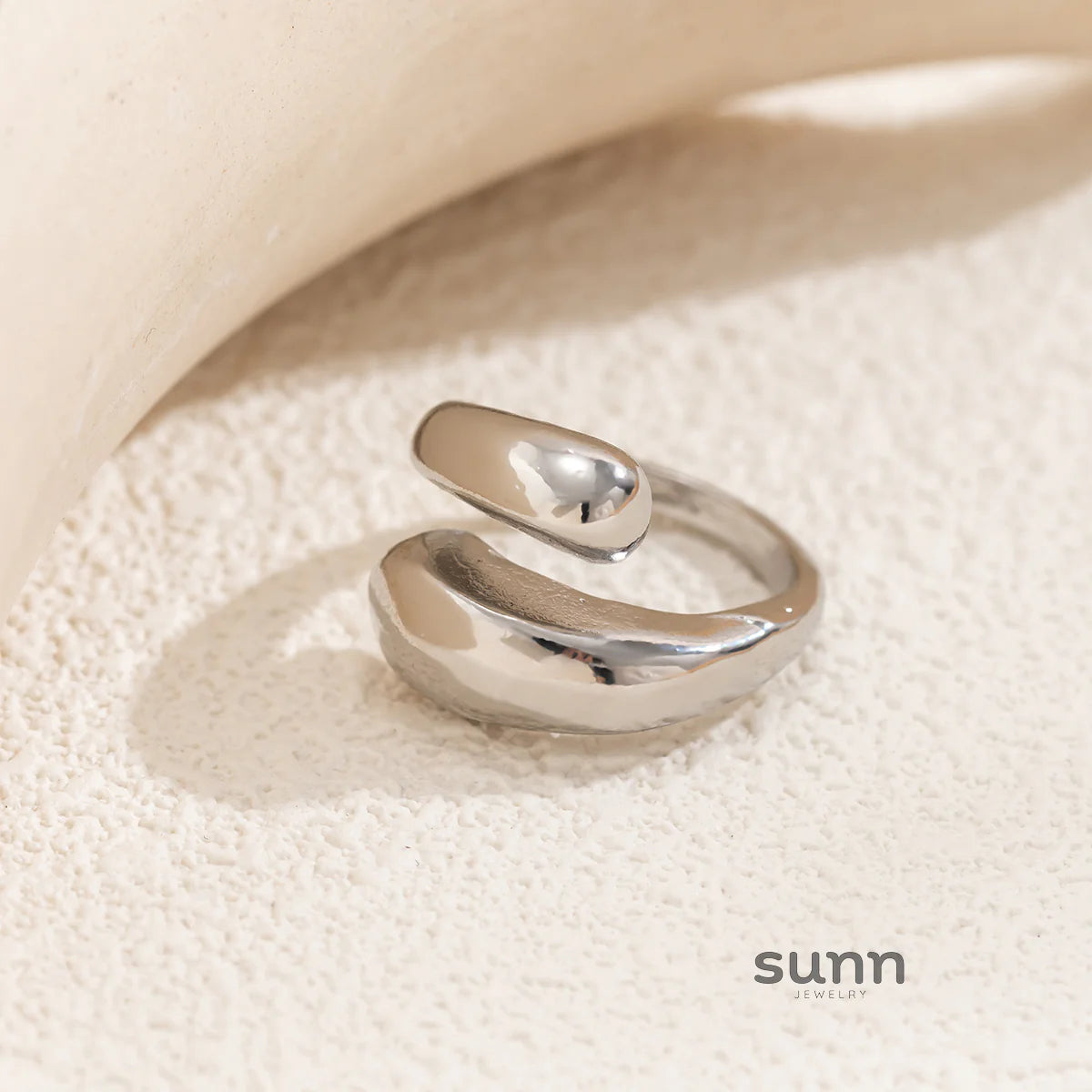 Halleigh Open Waterdrop Ring