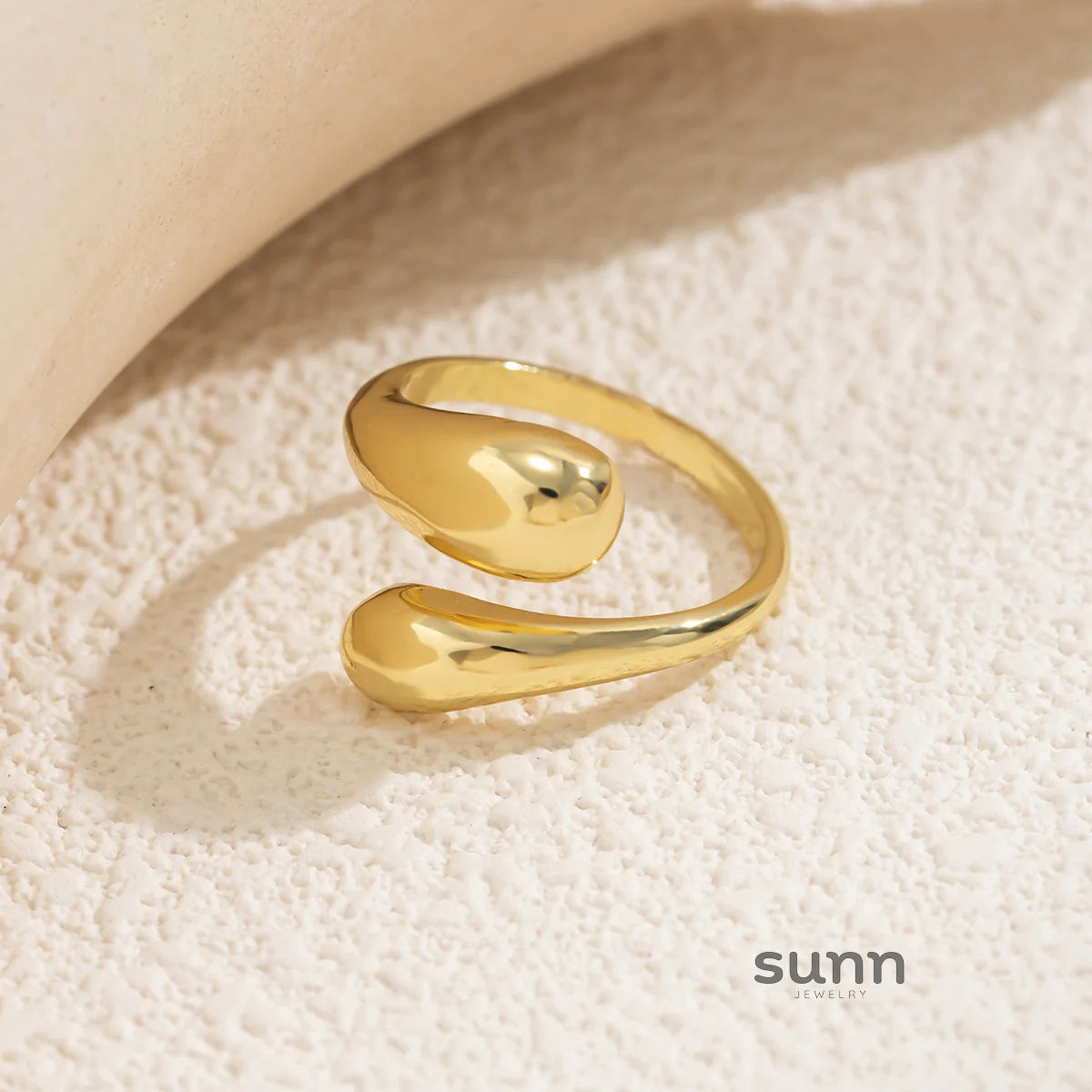 Halleigh Open Waterdrop Ring