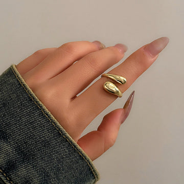 Halleigh Open Waterdrop Ring