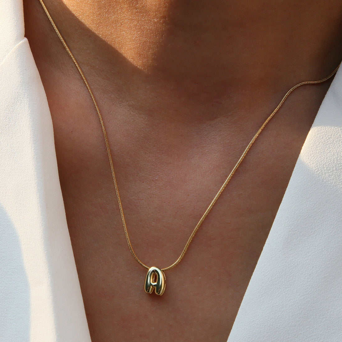 Hallie Initial Snake Chain Necklace [1XGI9VM9]