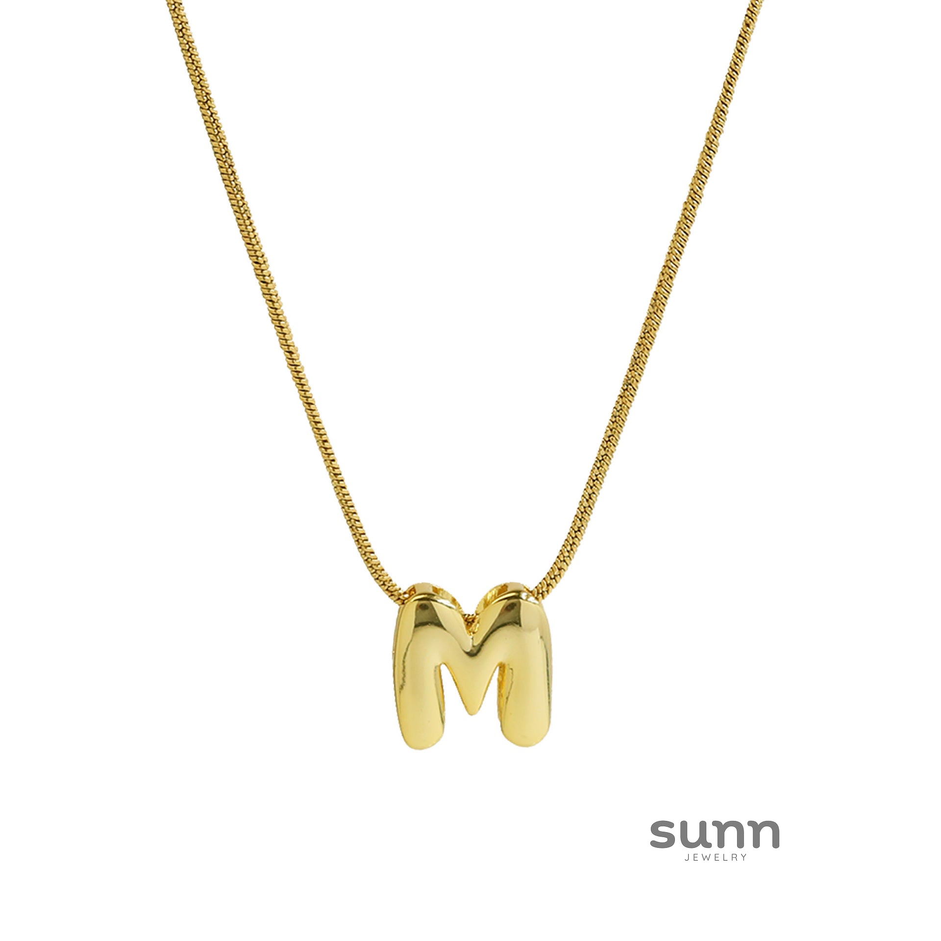 Hallie Initial Snake Chain Necklace [K40SAURR]
