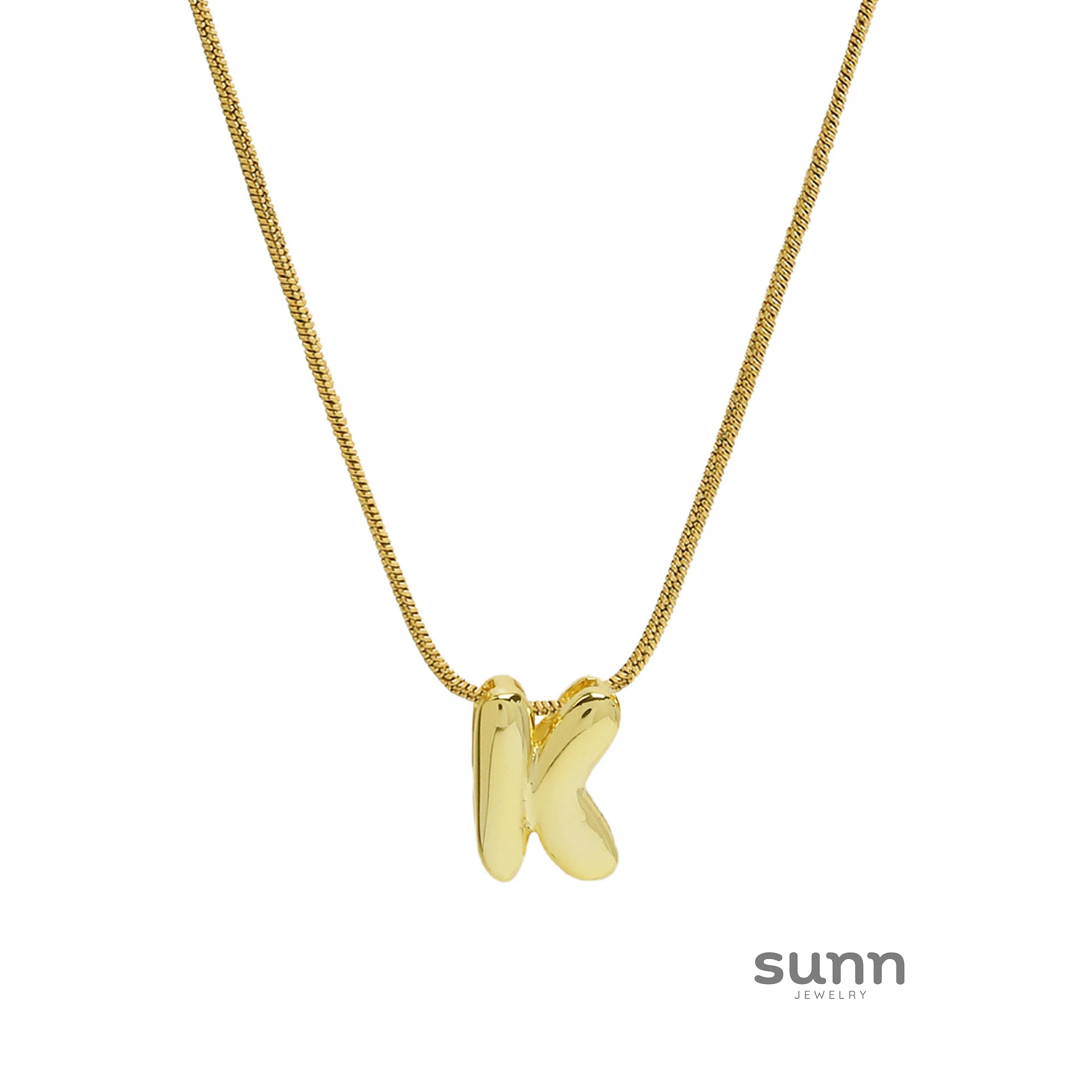 Hallie Initial Snake Chain Necklace [10U3DYAJ]