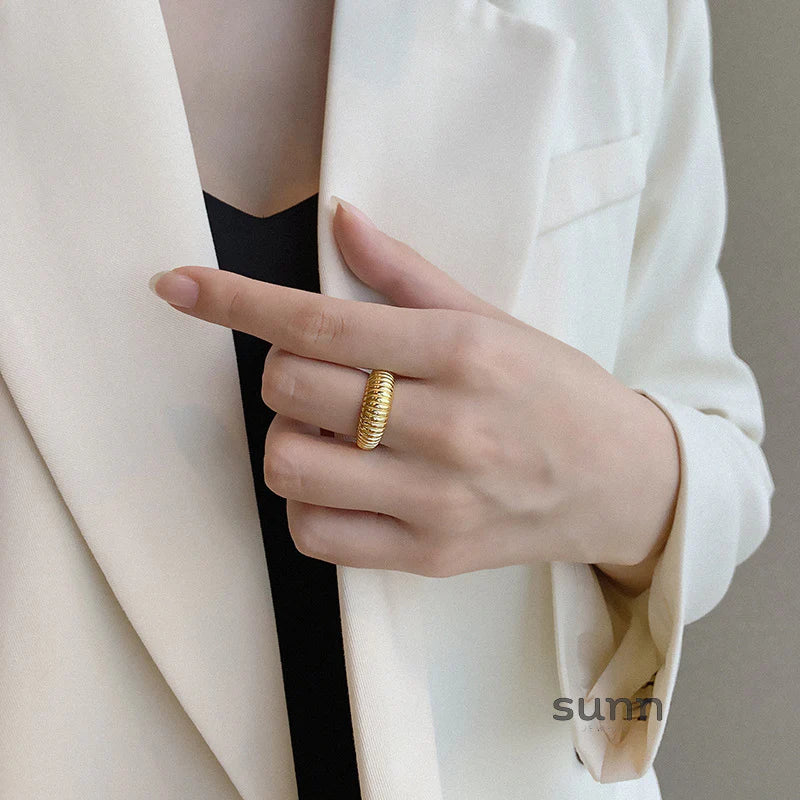 Hannah Textured Band Ring