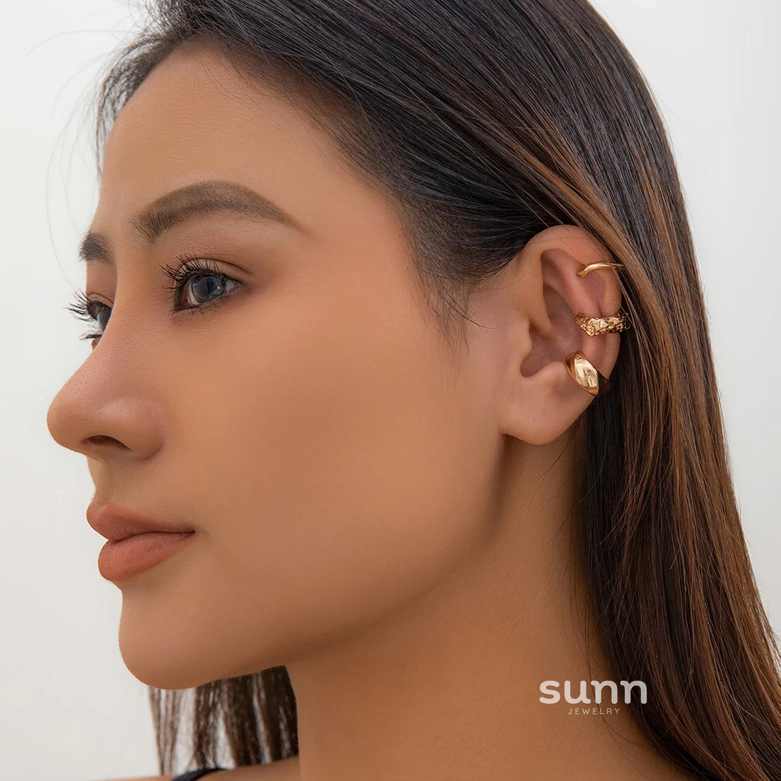 Harlan Sculptural Ear Cuff Set