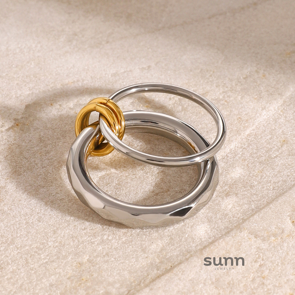 Harlei Titanium Steel Band Ring [7XL79VR9]