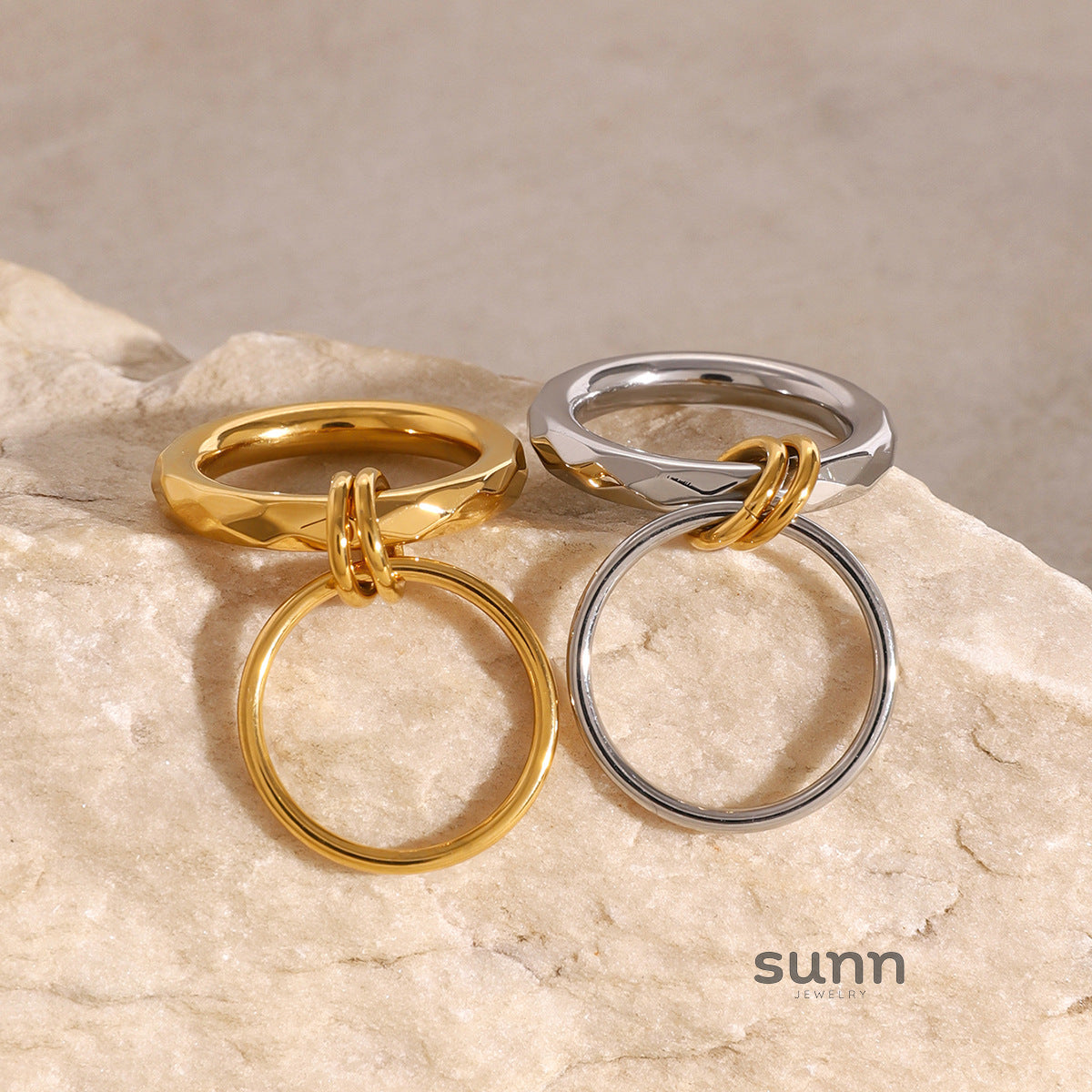 Harlei Titanium Steel Band Ring [KSVZKM7E]
