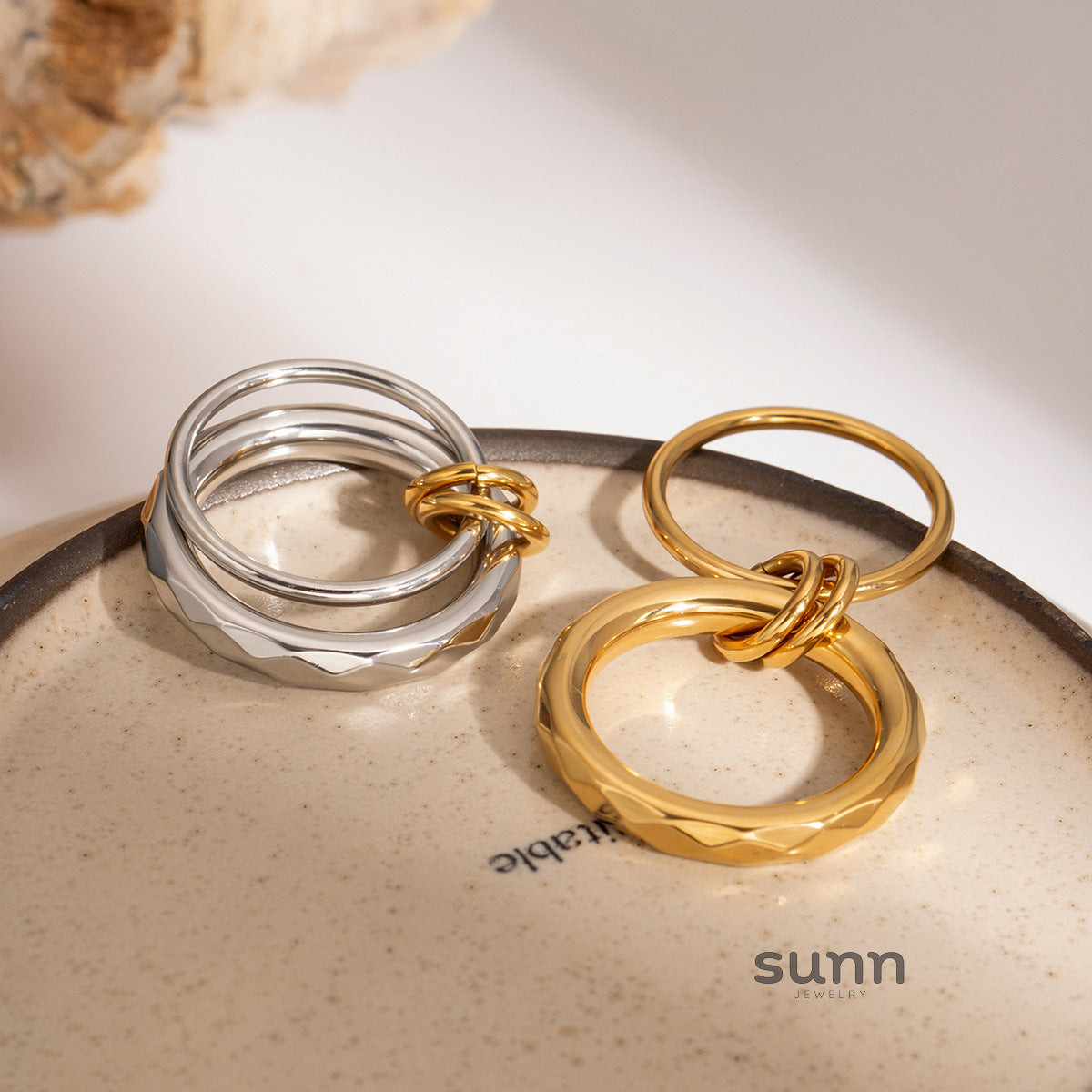 Harlei Titanium Steel Band Ring [83WNV5S4]