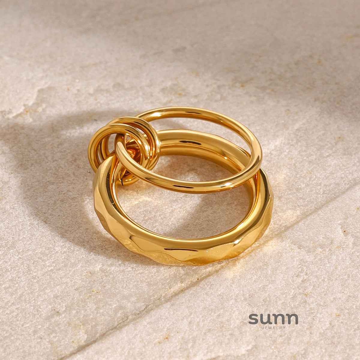 Harlei Titanium Steel Band Ring [6J2U2S1P]