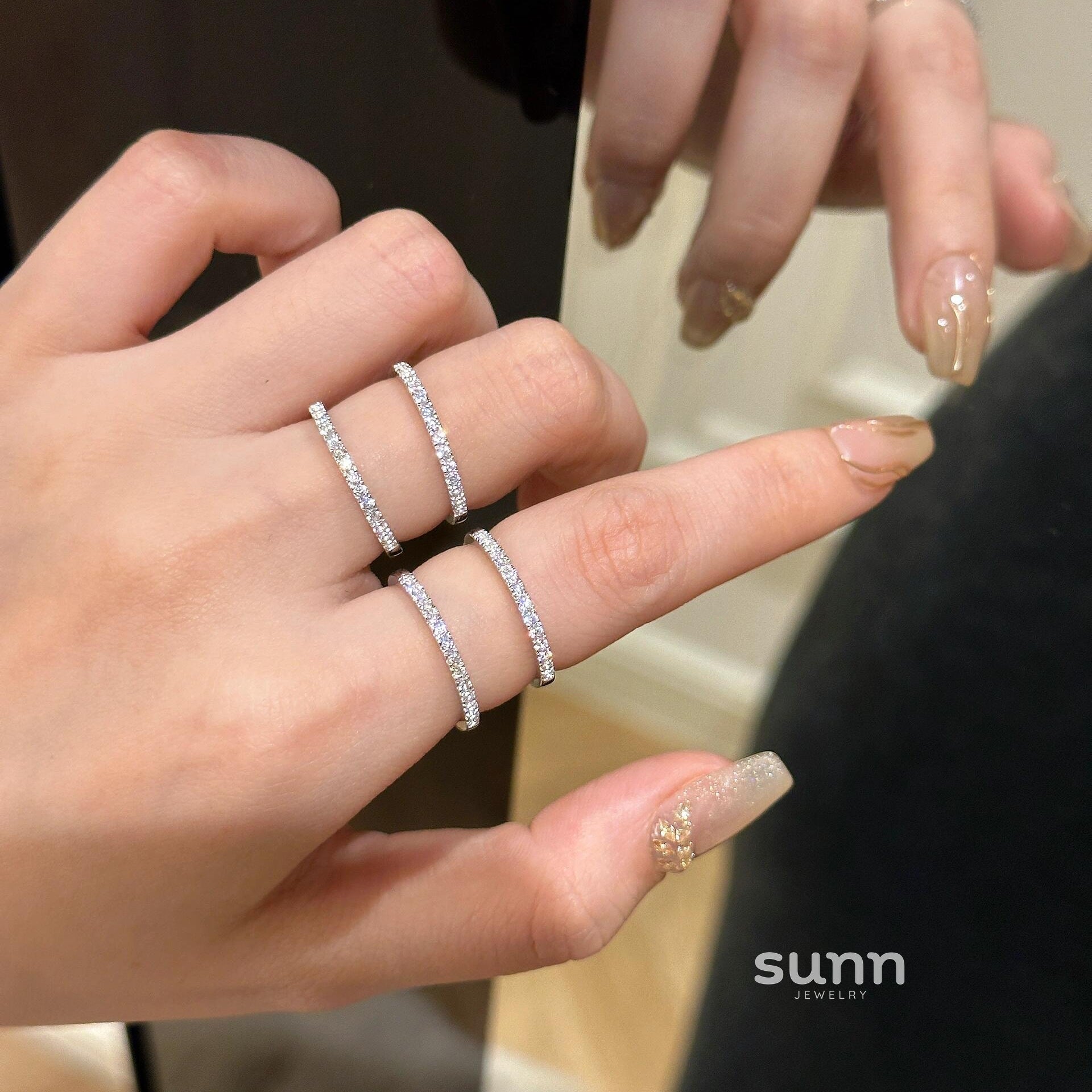 Harlem Dainty Pave Band Ring [PV527PQ2]