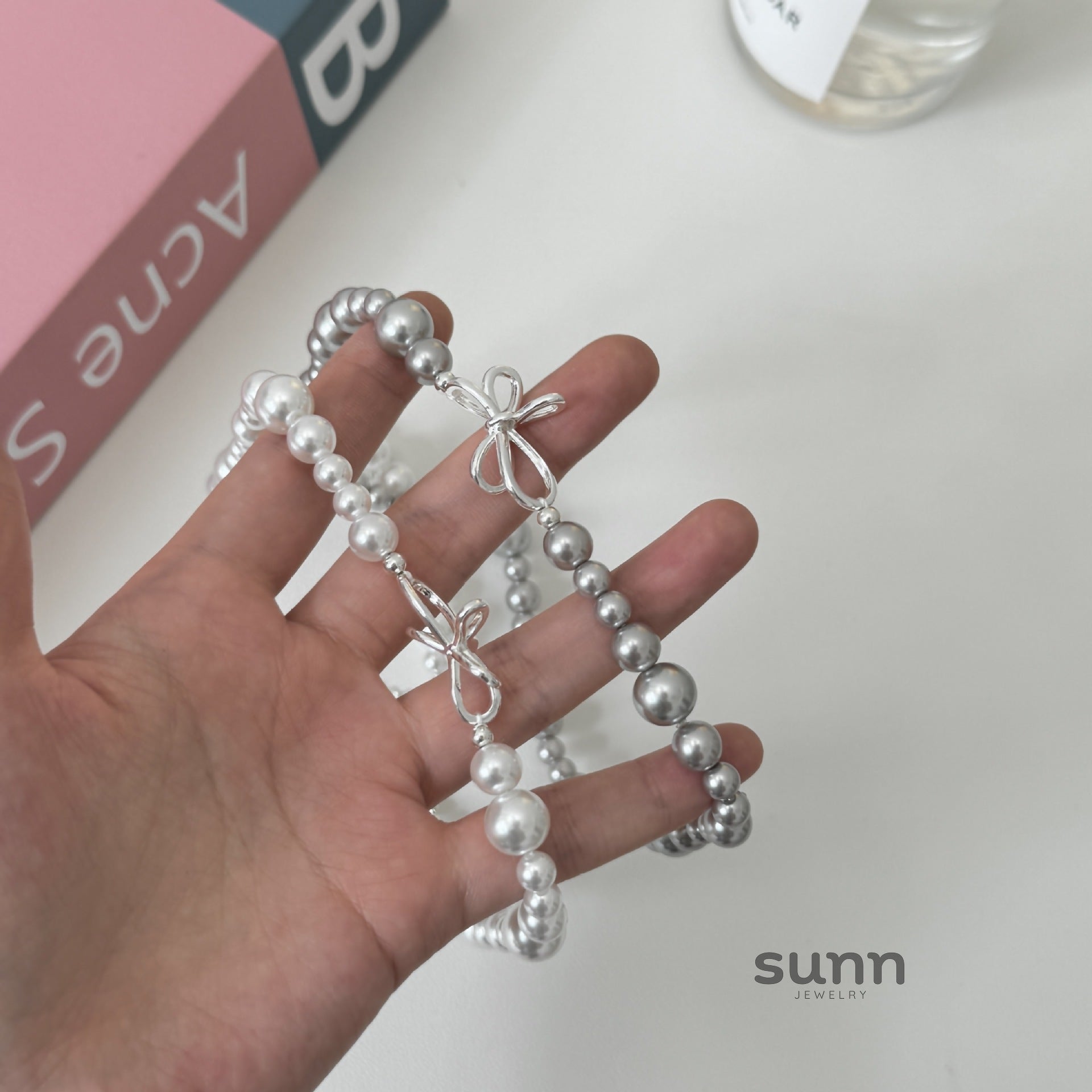 Harlo Pearl Bow Necklace [3FN0MG27]