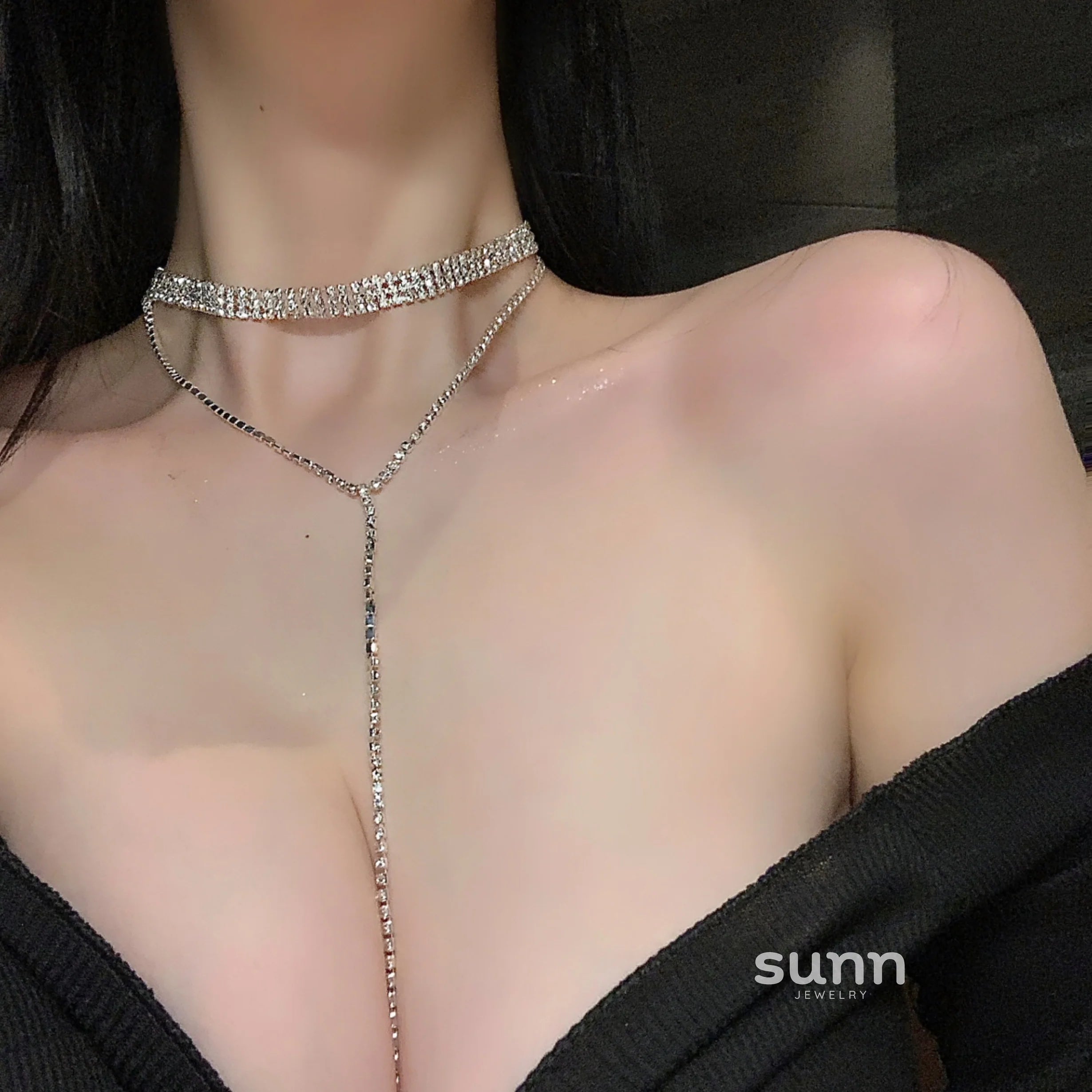Harlow Layered Rhinestone Choker