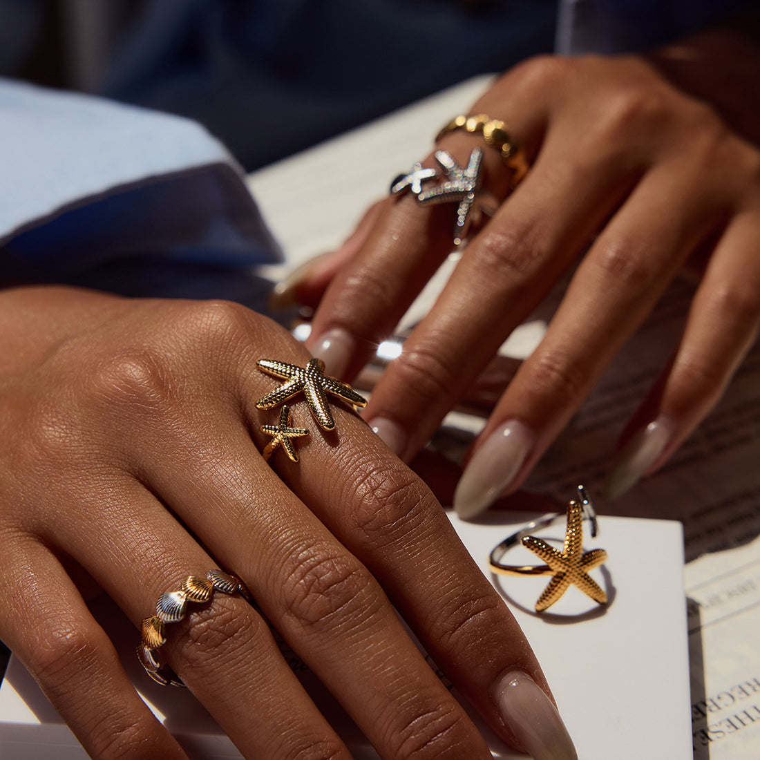 Harlowe Coastal Stacking Ring Set [8QZTVWAY]