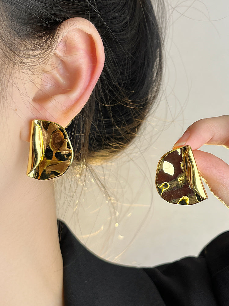Harlym Lava Disc Earrings [03BTG2PR]