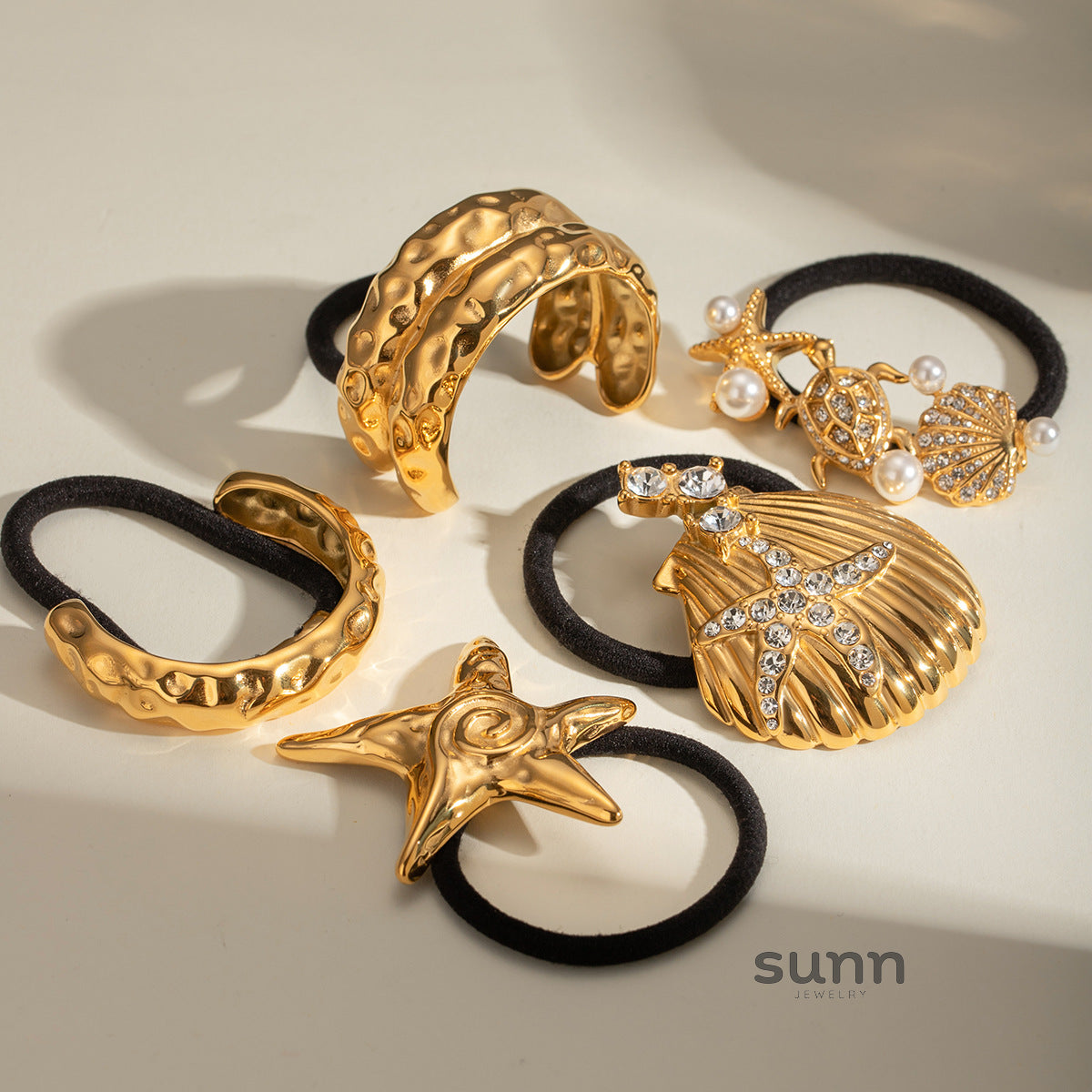 Harmony Sleek Metallic Hair Ties [6LEMDZZ9]