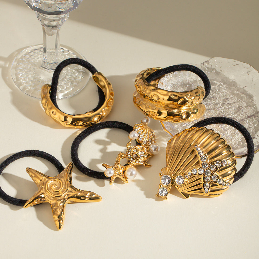 Harmony Sleek Metallic Hair Ties [4HHZ117N]