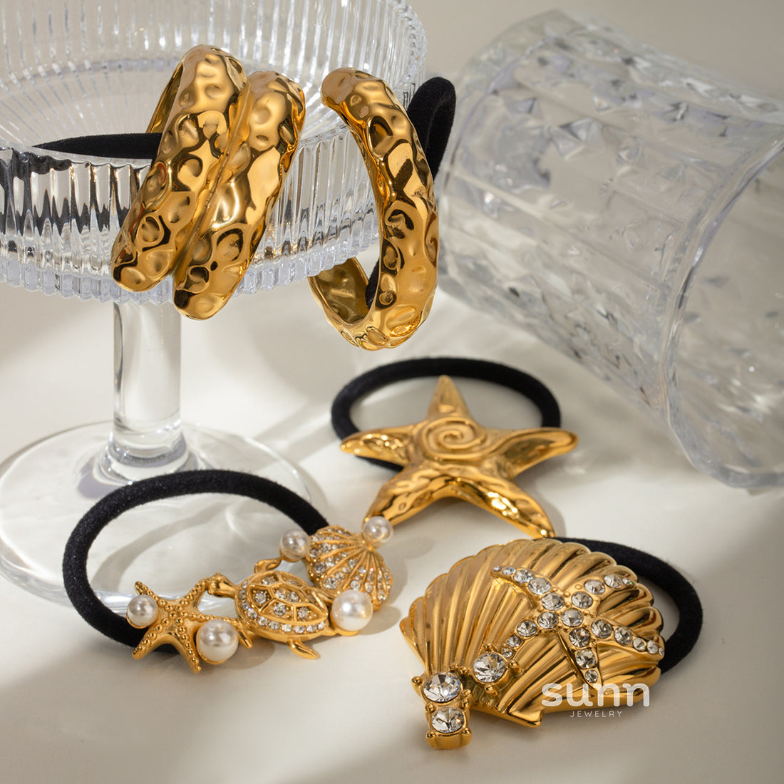 Harmony Sleek Metallic Hair Ties [4HHZ117N]