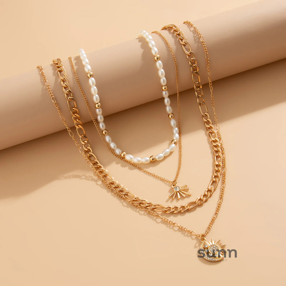 Harper Layered Charm Necklace Set