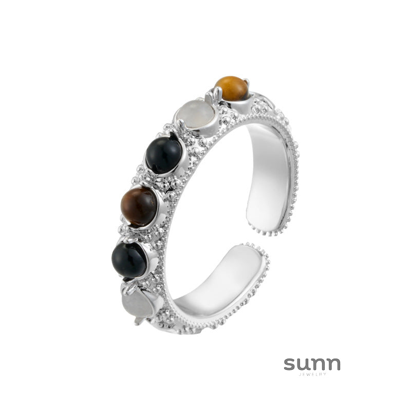 Harper Vintage Open Tiger Eye Ring [678DX1FH]