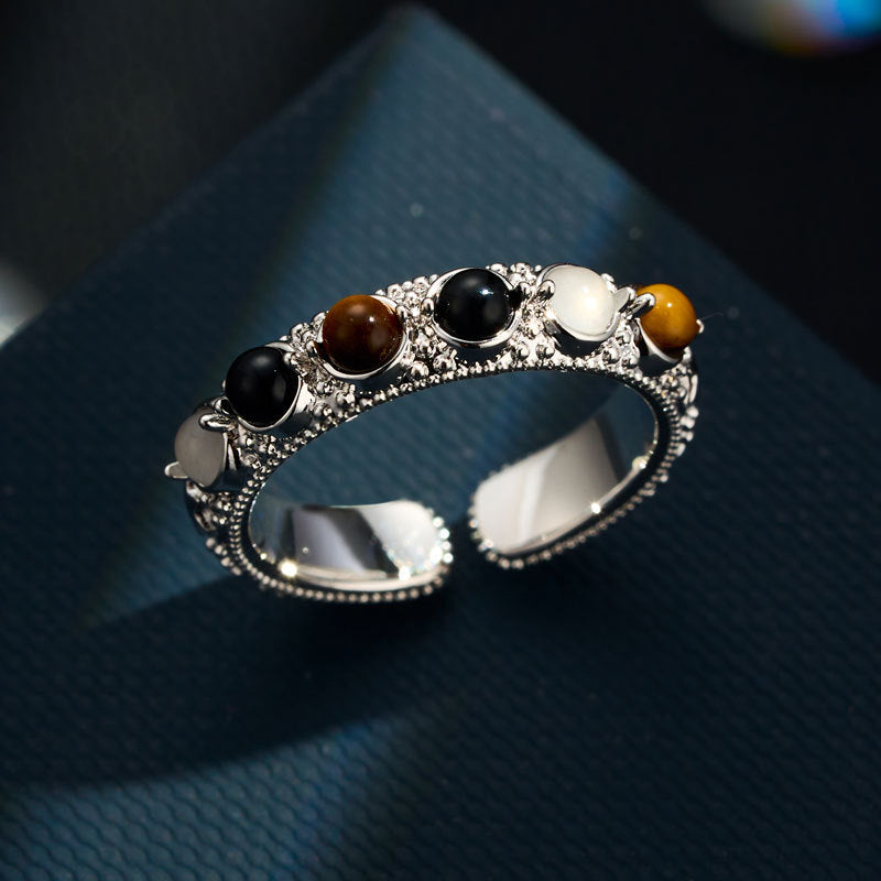 Harper Vintage Open Tiger Eye Ring [0JK56JDD]