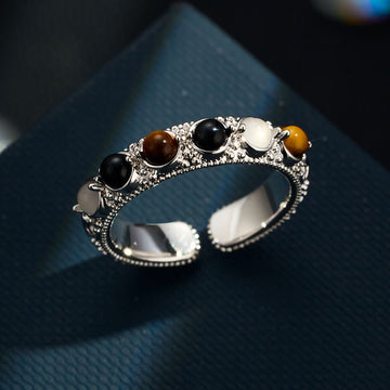 Harper Vintage Open Tiger Eye Ring [0JK56JDD]