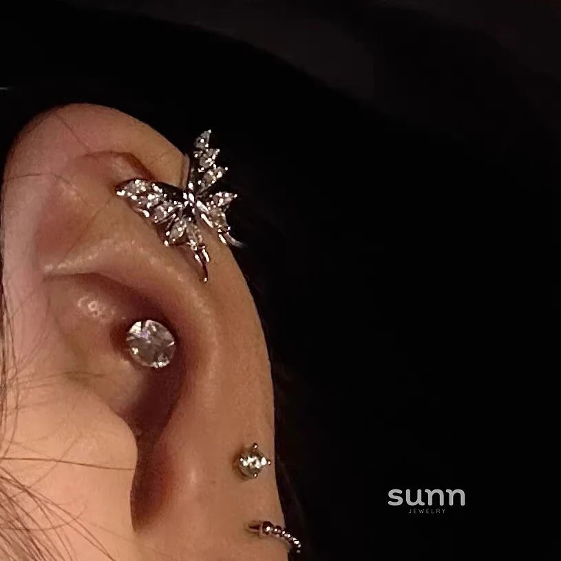 Hartlee Delicate Butterfly Stud