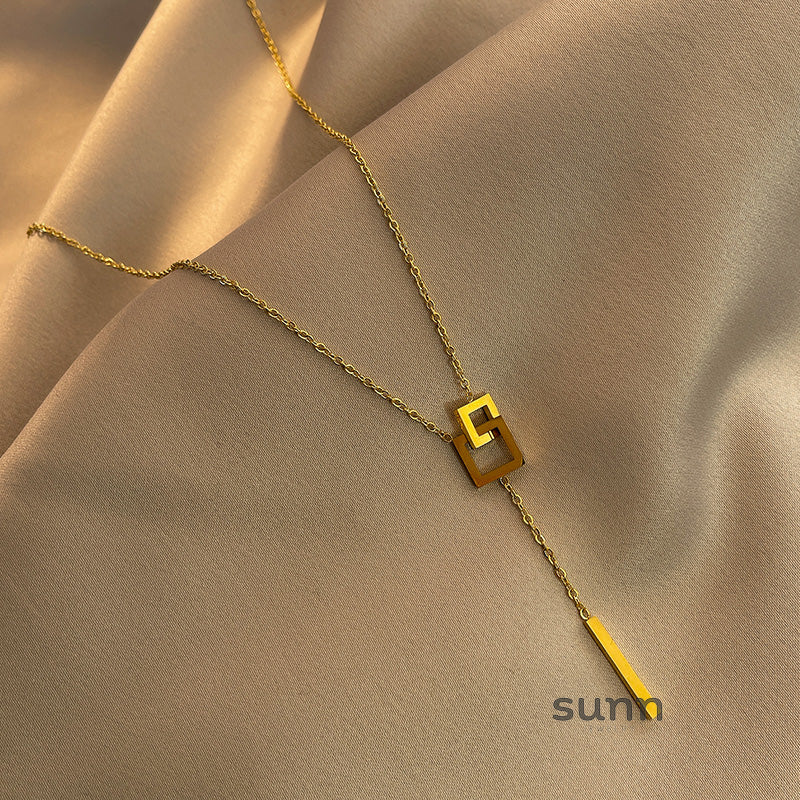 Havana Titanium Steel Pendant Necklace [PP84XLSH]